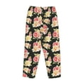 thumbnail image 5 of Naloa Rose Flowers Print Women’s Ultra-Soft Comfy Pajama Lounge Pants with Pockets & Drawstring, 5 of 8
