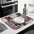 thumbnail image 3 of Pioneer Flower Floral Print Pattern Dish Drying Mat for Kitchen 1 Pack, Ultra Absorbent Microfiber Dishes Drainer Mats,16"x18", 3 of 6