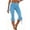 Blue, variant on Women's Pants High Waist Stretch Cropped Flare Yoga Capris Drawstring Adjustable Ruffle Hem 4-Way Stretch Workout Leggings Casual Beach Fitness Pants