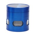 thumbnail image 3 of Hierba gruesa sal de hojas de sal, molinillo de 4 capas, trituradora de pimienta de vanilla, molino de especias, herramienta de filtro de molienda con bandeja de recolección azul gadget AweSitey HA011039-05, 3 of 6