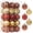 Red&Gold, variant on 30ct Christmas Ball Ornaments, 2.36 in Shatterproof Xmas Tree Decorations, Plastic Baubles for Holiday, Party, Wedding, or Home Decor, Red & Gold