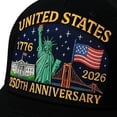 thumbnail image 4 of Lispipm Baseball Caps for Women Men 250 Anniversary USA Hat Patriotic Embroidered Hats Outdoor Sun Cap for All Season Black, 4 of 7
