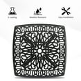 thumbnail image 6 of OverPatio 21.3-Inch Square Black Cast Aluminum Side Table with 1.6-Inch Umbrella Hole Black, 6 of 8