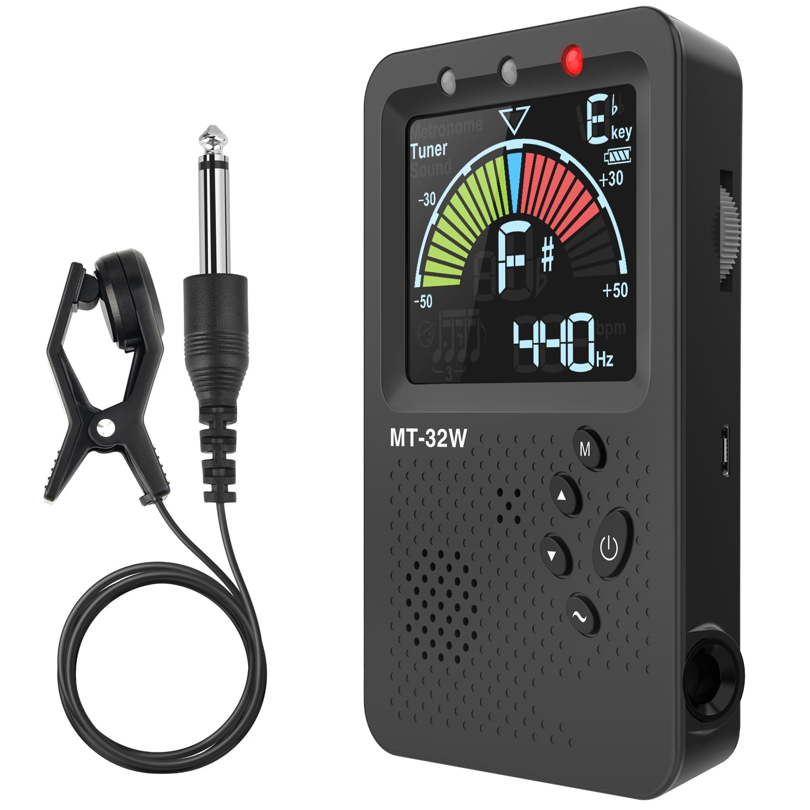 LEKATO MT-3200W Metronome Tuner, Rechargeable 3 In 1 Digital Metronome with Vocal Count, Tone Generator Tuners for Guitar, Bass, Violin, Ukulele, Chromatic, Clarinet, Trumpet, Flute, All Instruments