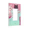 thumbnail image 6 of Zufioo Cats On Broomstick Print Switch Wall Plate, Dustproof and Heat-resistant Decorative Wall Switch Cover, Suitable for Residential and Commercial Areas-Mid-size, 6 of 8