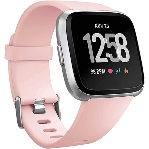 The smart watch strap is compatible with Fitbit versa Smartwatch versa 2 and versa Lite se watches for women and men Pink L