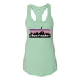 thumbnail image 2 of Wild Bobby Cheerleader Silhouette Girl Sports Women Racerback Tank Top, Mint, X-Large, 2 of 5