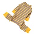 thumbnail image 2 of Eoperou Pet Romper Striped Pattern Contrast Color Fabric Close Fitting Kitten Dogs Pajamas Costume for Winter, 2 of 8