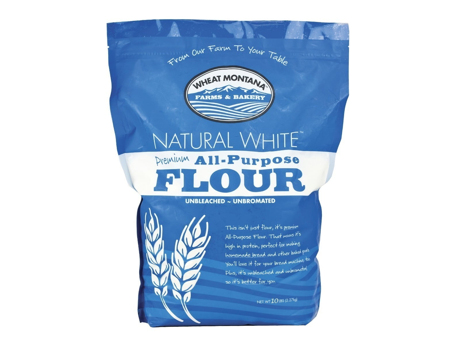Wheat Montana Natural White All Purpose Premium Flour, 10 lb. Bag