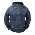 thumbnail image 1 of pstuiky camisetas de manga larga para hombre, Sudadera deportiva de manga larga con capucha y bolsillos múltiples para hombre, estilo cargo, informal, para entrenamiento m, 1 of 3