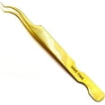 thumbnail image 1 of LLBA Lash Tweezer Professional Volume False Lash Application Tool | Multi Shapes & Purposes Tweezers | Non-Slip Grip Tweezers for Volume, Isolation & Classic Lashes (Gold, Save Time Inner Corner), 1 of 7