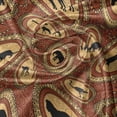 thumbnail image 5 of Ambesonne Savannah Valance Pack of 2, Monkey Lion Folk African, 42"X18", Mustard and Brown, 5 of 5