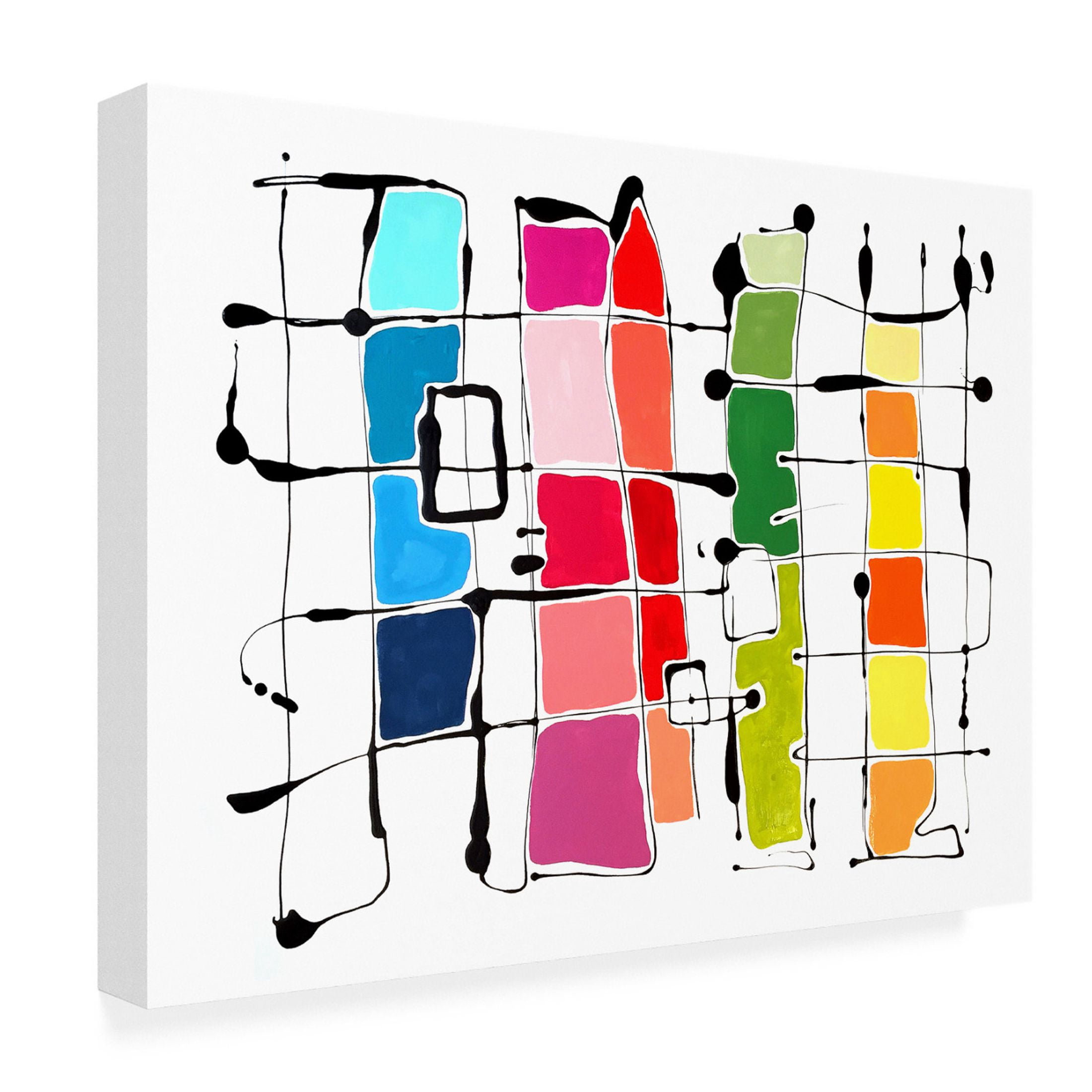 Canvas Wall Art - Sharon Pierce McCullough 'Windows of Happiness' Wall Art for Living Room, Bedroom, or Office Décor by Trademark Fine Art - 32 x 24 Inches