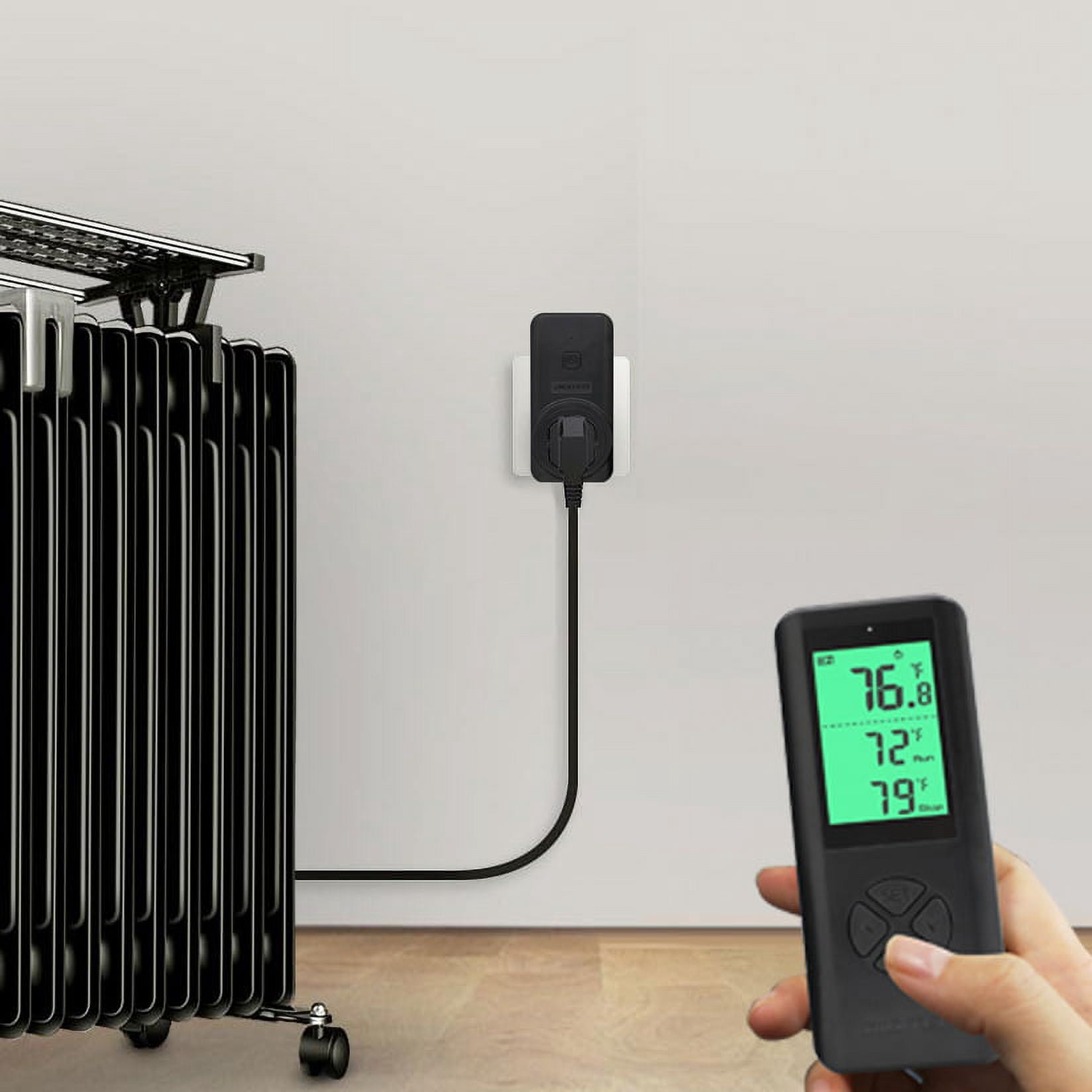 DIGITEN Temperature Controller Wireless Thermostat Outlet Greenhouse Thermostat Wine Cooler Plug-in Temperature Controller Reptile Temperature Control Outlet Remote Control Tempreature Build-in Sensor