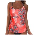 thumbnail image 2 of QNANSPI Swimwear Tops for Women, Bikini Tops for Women, Womens Vacation and Swim Floral Print String Detail Swimsuit Top, 2 of 4