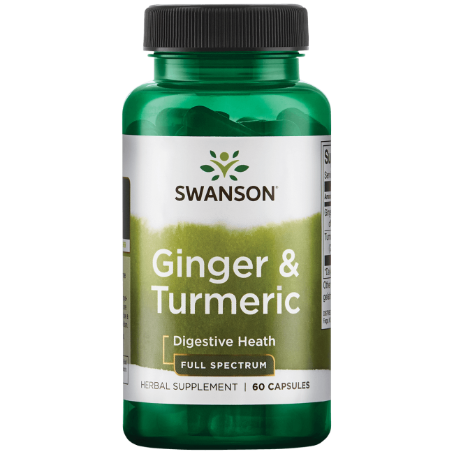 Swanson Ginger & Turmeric 60 Caps