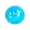 A001- Blue, variant on Squishy Stress Ball with Holographic Glitter Flakes, 2.5 Inches, Clear and Iridescent Design, for Kids and Adults, Squeeze Toy