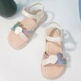 thumbnail image 5 of kpoplk Toddler Girl Sandals Strappy Gladiator with Zipper Comfort Summer Shoes(White,10.5), 5 of 8