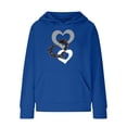 thumbnail image 5 of Posijego Sweat à Capuche Mignon pour Adolescentes, Graphique Cœur, Manches Longues, avec Poche, 5 of 5