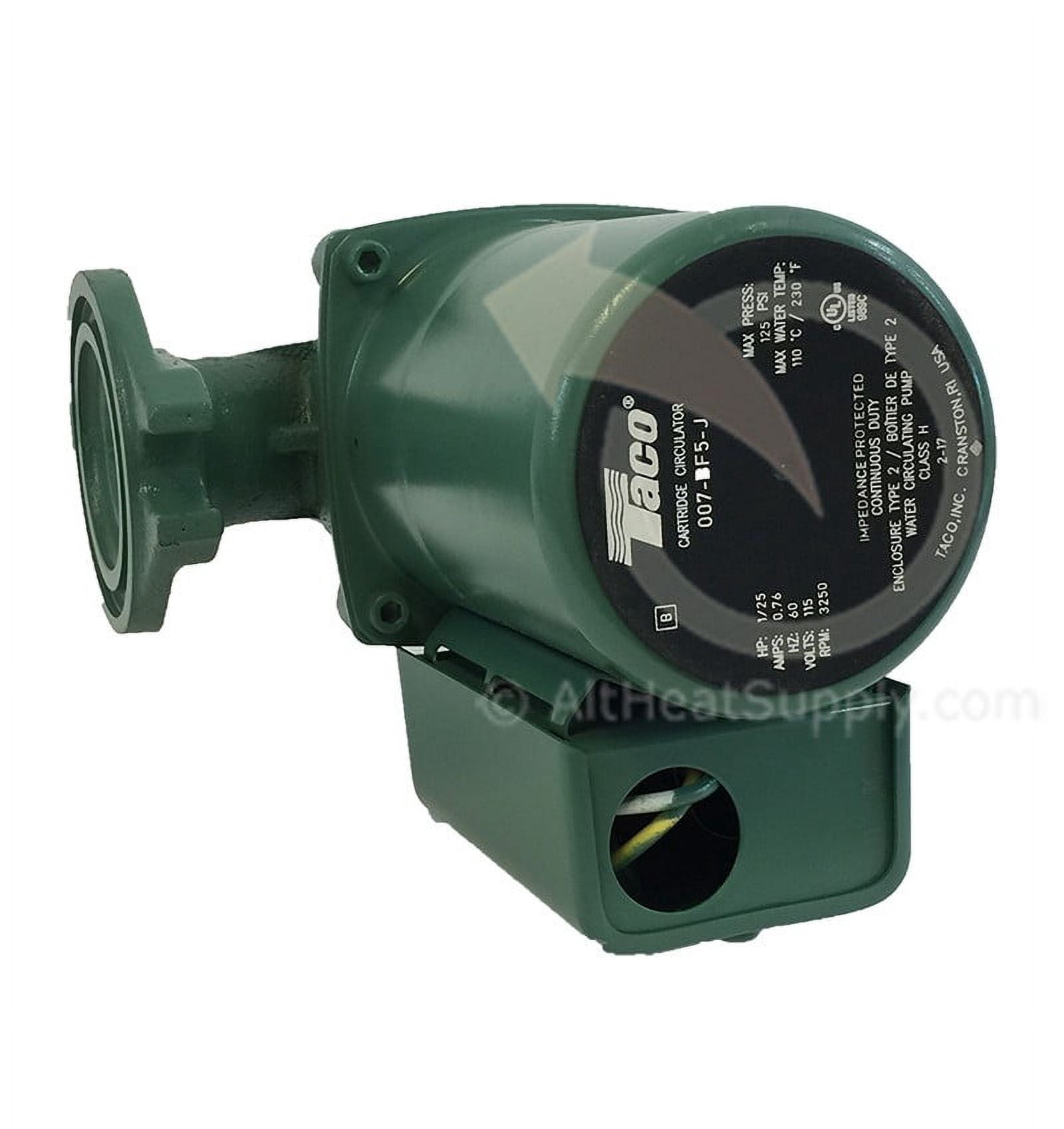 Taco 007 BF5-J, 1/25 hp, 0.76 Amp, 115 V, Green Water Recirculating Pump