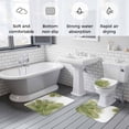 thumbnail image 5 of Sage Green Gold Bath Mat 3 Piece Bathroom Rug Set, Aesthetics Flower Boho Watercolor Art Non Slip Bath Rug Contour Mat and Toilet Lid Cover, Absorbent Shower Mats Soft Bath Rugs and Mats Sets, 5 of 8