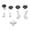 Silver Grey, variant on Rupoun Metal Thumbsticks Replacement Parts for Xbox Elite Controller Series 2 Core, Magnetic Joysticks, Paddles, D-Pad Kit (10 Pieces / 4.33 inches) - Gradient