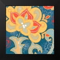thumbnail image 2 of Mark, Leslie 12x12 Black Modern Framed Museum Art Print Titled - Paisley Blossom Red I, 2 of 5