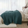 thumbnail image 5 of Great Bay Home All-Season Waffle Cotton Bed Blanket 102x90 (King, Peacock), 5 of 6