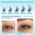 thumbnail image 4 of Natural Lash Clusters DIY Lash Extensions Wispy Eyelash Clusters Anime Cat Eye Cluster Eyelash Extensions10-16mm Individual Lashes 144pcs, 4 of 7