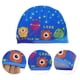 thumbnail image 3 of Gorro de natación de poliéster de monstruo de dibujos animados único 1 Pc Azul Púrpura Rojo, 3 of 6