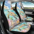 thumbnail image 3 of Yuyamidu Sea Turtle Car Front Seat Covers Waterproof Car Seat Cover Starfish Front Seat Cover Protection Universal Interior Accessories for Auto Truck Van SUV 2 Pcs, 3 of 7