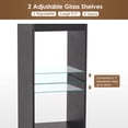 thumbnail image 6 of Ivinta Tall Narrow Bookshelf for Entryway,  Storage Display Shelves with Adjustable Glass Shelf, 6 of 8