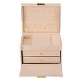 thumbnail image 2 of Caja de Almacenamiento de Joyas, Elegante Joyero de 3 Capas Simple Para El Collar de Anillos, 2 of 7