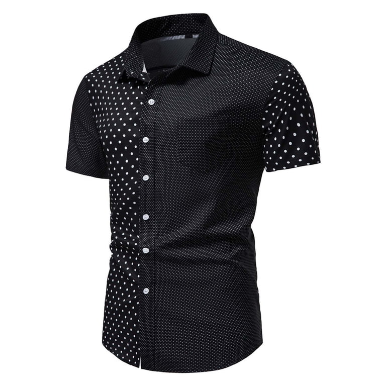 Black Dress Shirts for Men Summer Men's Shirt Fashion Print Business Casual Short Sleeve Shirt Beach Shirts For Men,Black,XL - Walmart.com Black Dress Shirts for Men Summer Men's Shirt Fashion Print Business Casual Short Sleeve Shirt Beach Shirts For Men,Black,XL - Walmart.com