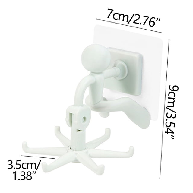 No Damage Wall Hooks 360-Degree Rotatable Storage Hook Kitchen Punch-Free Wall Sticky Hook Kitchen Utensils Rack
