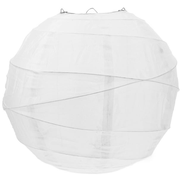 Farol redondo de seda blanco de 30 cm, decorativo, chino, japonés, para colgar en la pared, ideal para cumpleaños, bodas, Navidad y despedidas de soltera