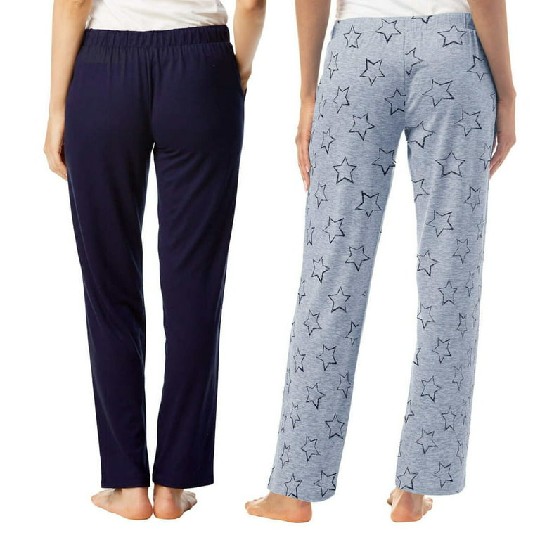 Lucky Brand Women's 2-Pack Lightweight Ultra Soft Star Print Relaxed Fit  Lounge Pj Pants
