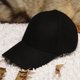 thumbnail image 2 of Gorras de béisbol Snapback de color sólido Sombrero de lana de otoño para hombres y mujeres (negro) Hugtrwg Para estrenar, 2 of 5