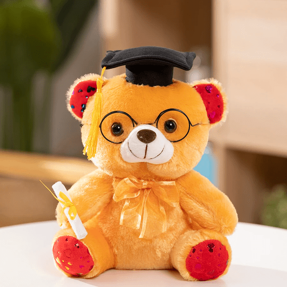 Ourson de Collation des Grades en Peluche, Mignon Ourson, Poupée Douce, Garçons Filles Élèves, Cadeau de Collation des Grades, Kaki