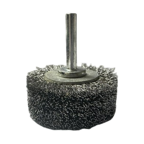Cepillo de rueda de acero, cepillo de alambre con mango de 6mm, herramientas rotativas para pintar
