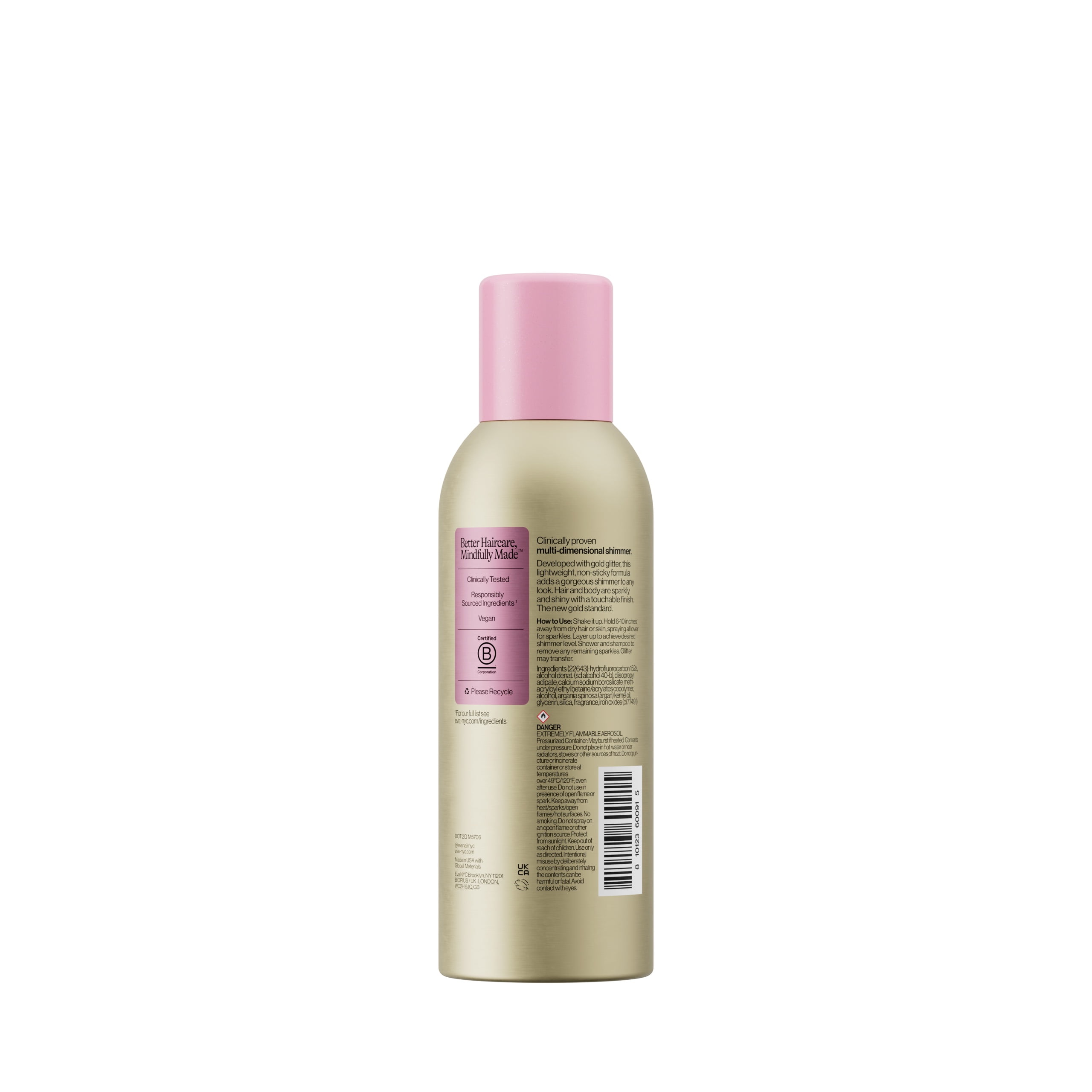 Eva NYC Kweeen Gold Hair & Body Glitter Spray 4.9oz