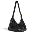 thumbnail image 1 of Bolso de hombro grande para mujer, bolso vintage de cuero, bolso escolar de viaje (negro), 1 of 9