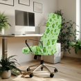 thumbnail image 3 of SCRAWLGOD Shamrock Love Green St. Patrick's Day Dustproof Office Chair Cover Confy Non-Slip Rotating Chair Cover Washable Universal Desk Chair Seat Protector, L, 3 of 7