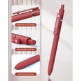thumbnail image 3 of STAGEEK Red Gel Pens GX3, 6Pcs Quick Dry Red Ink Pens with 3 Extra Refills, Fine Point Retractable Smooth Writing Pens for Journaling, Writing, Note Taking,Nurse Aesthetic, Office, 3 of 9