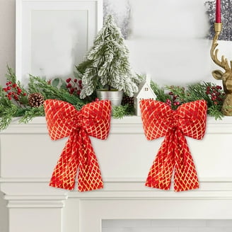 Genérico Holiday Bow Set - Decorative Red Ribbon for Christmas