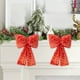 thumbnail image 4 of Colgante de Lazo Navideño con Lentejuelas | Pack de 2 Adornos Navideños 3D para Árbol y Escena | 30X20X5Cm Plata Oro Rojo Verde | Costuras Reforzadas para Manualidades Del Hogar y Fiestas, 4 of 6