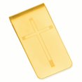 thumbnail image 1 of Gold Cross Engraveable Money Clip  For Dad Mens  For Him, 1 of 7