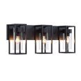 thumbnail image 1 of Estevez Luminario de muro Frame, Color Negro, Hierro y Vidrio, 3 luces E26, Protección IP44, 1 of 7