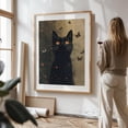 thumbnail image 3 of Black Cat with Butterflies - Digital Art Cat Animal Surrealism Gothic Mystical Wildlife Fantasy Unframed Wall Art Print 20 x 30 inches, 3 of 16