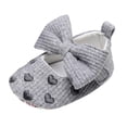 thumbnail image 3 of XIMIN Infant Girls Mary Jane Flats Single Shoes with Bowknot Embroider First Walkers Shoes Toddler Sandals Wedding Dress Ballet Shoes Princess Shoes, 3 of 5